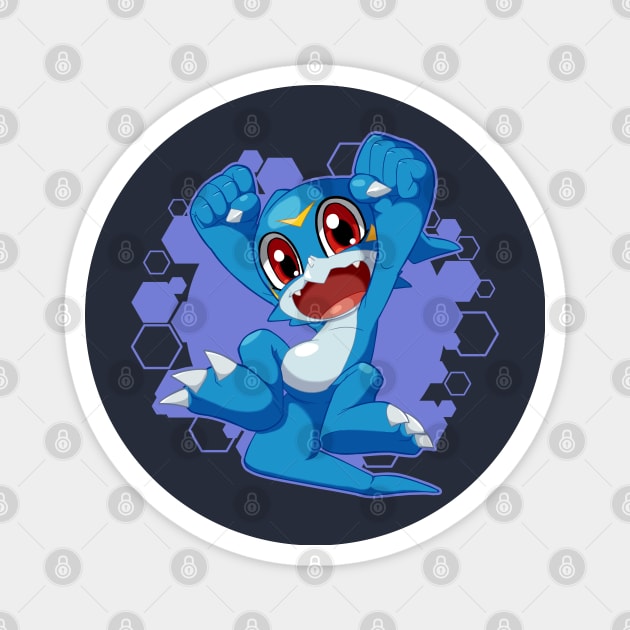 Veemon Chibi Magnet by PRPrints